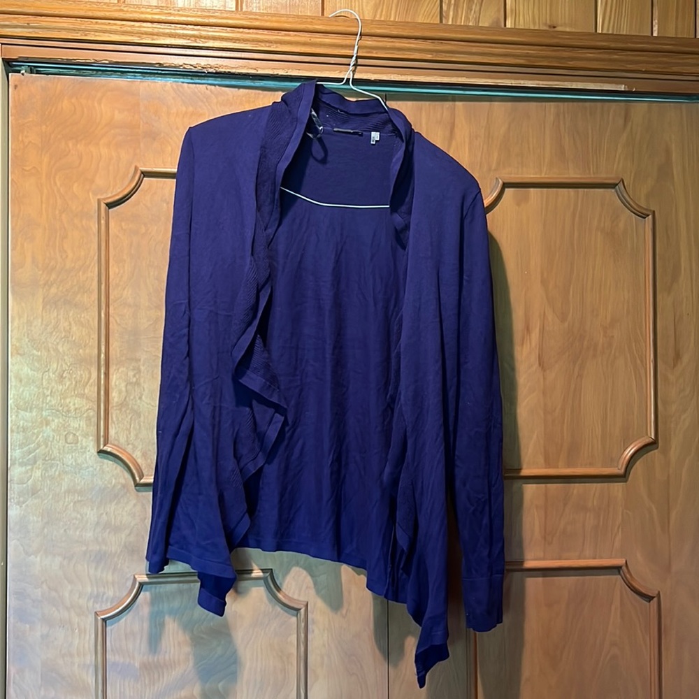 Tahari bluish, purple sweater, size medium
